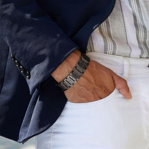 Magnetic Therapy Bracelet with Folding Clasp for Men's