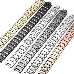 Magnetic Therapy Bracelet with Folding Clasp for Men's