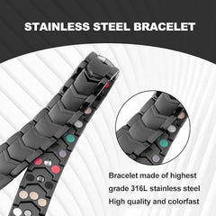 Black Stainless Steel Energy Bracelet for Mens's
