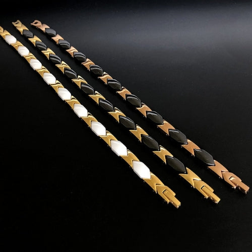 Fish-Shaped Gold Magnet Bracelet for Female