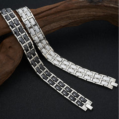 Ceramic Double Row Bracelet for Men's