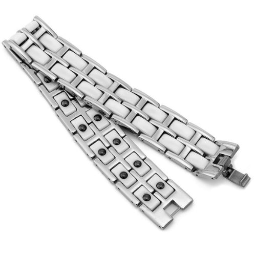 Ceramic Double Row Bracelet for Men's