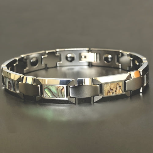 Gold with Seabed Abalone Shell Inlay Men’s Bracelet
