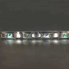 Gold with Seabed Abalone Shell Inlay Men’s Bracelet