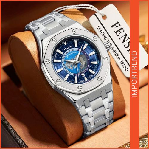Men's Earth Style Square Quartz Watch