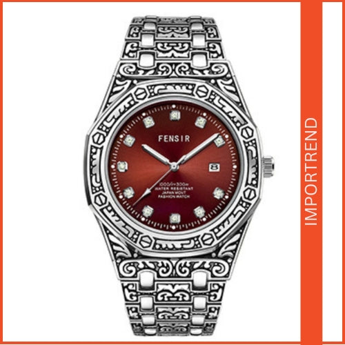 Men's Diamond Dial Watch