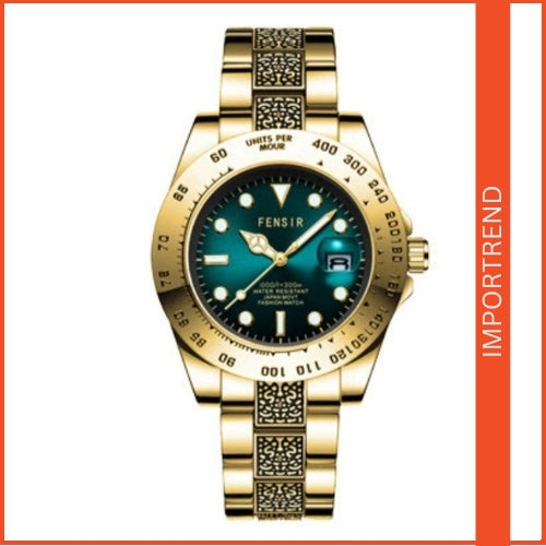 Men's Round Stainless Steel Watch