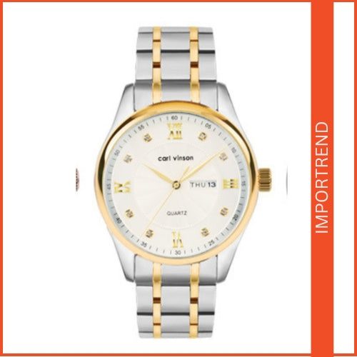 Women's Quartz Watch with Diamond Accents and Calendar Function
