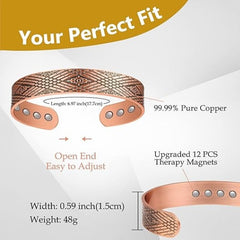 Magnetic Bracelet with Neodymium Magnets for Men's