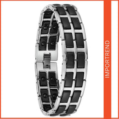Ceramic Double Row Bracelet for Men's