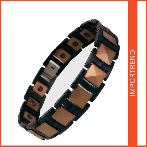Pyramid-Shaped Men's Magnetic Bracelet
