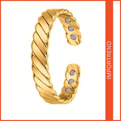 Open Striped Magnet Couple Bracelet