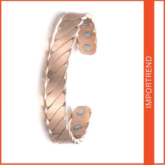 Open Striped Magnet Couple Bracelet