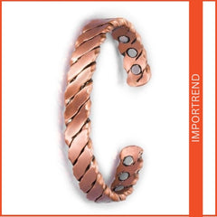Open Striped Magnet Couple Bracelet