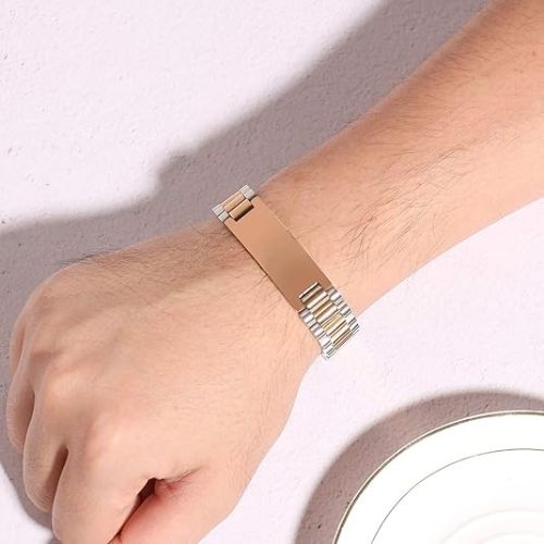 Curved Engravable Couple Bracelet for Men & Women