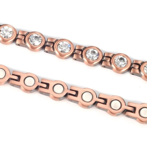 Diamond Accented Red Copper Bracelet