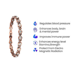 Diamond Accented Red Copper Bracelet