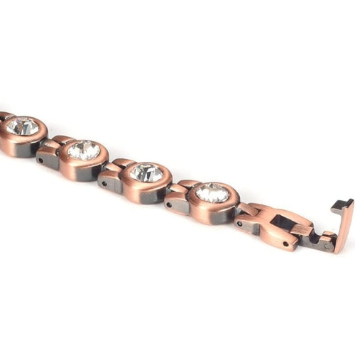 Diamond Accented Red Copper Bracelet