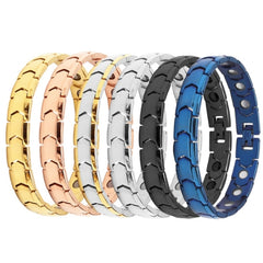 Fashion Black Gallstone Titanium Steel Bracelet