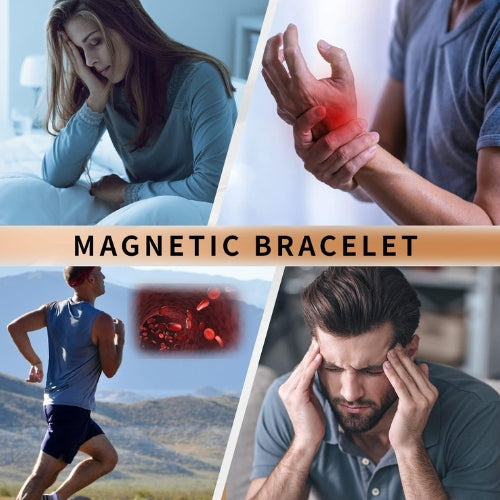 Pyramid-Shaped Men's Magnetic Bracelet