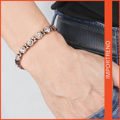Diamond Accented Red Copper Bracelet